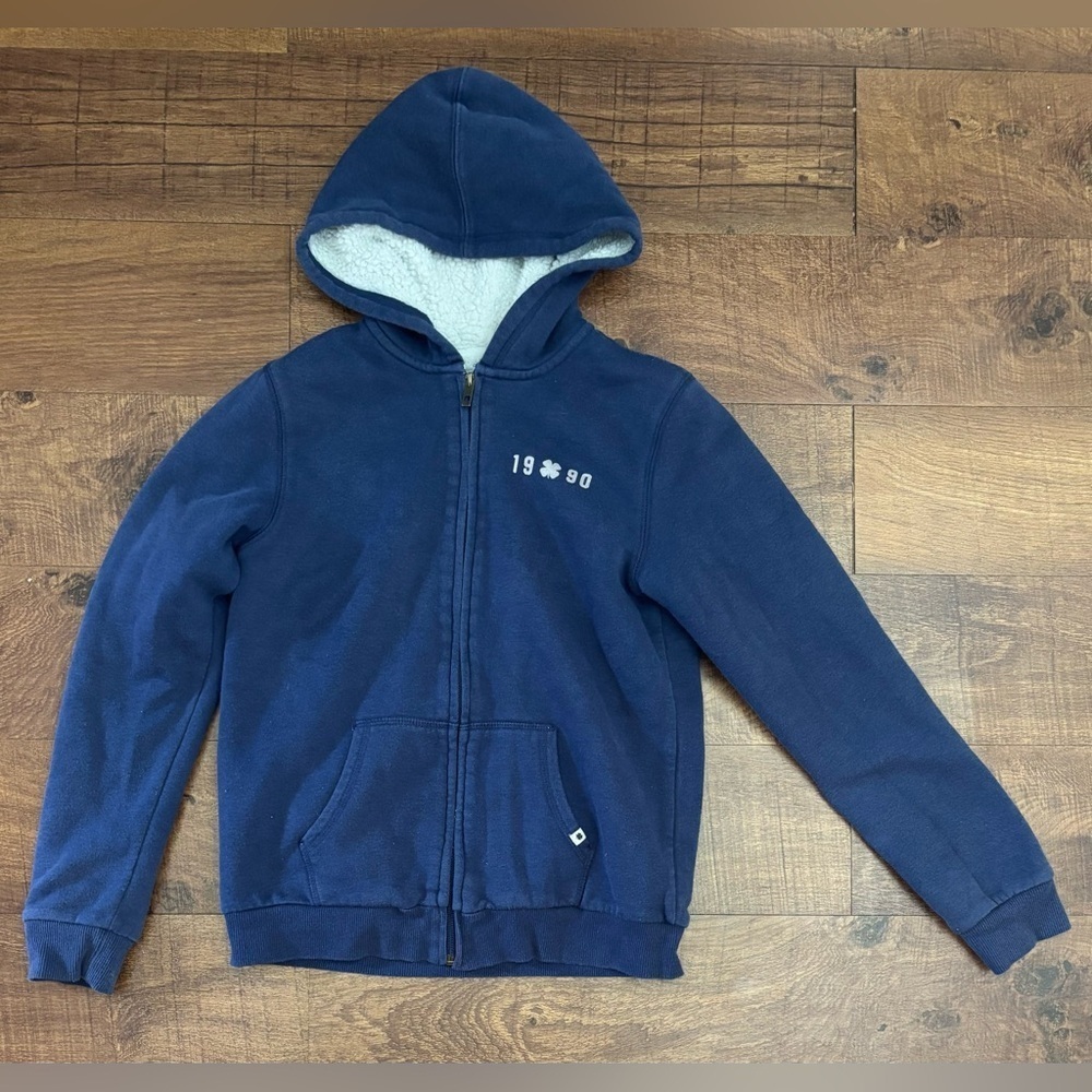 Lucky brand full zip Sherpa hoodie jacket Sz large 14/16 girls youth